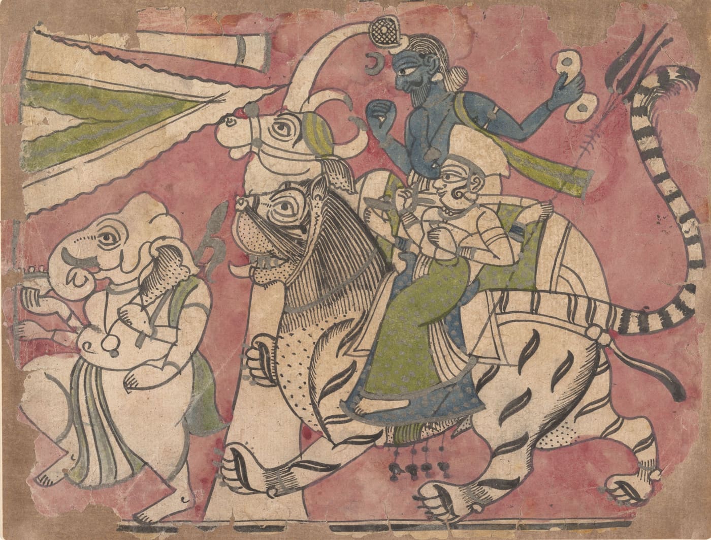 Shri Ganesh leads a divine procession